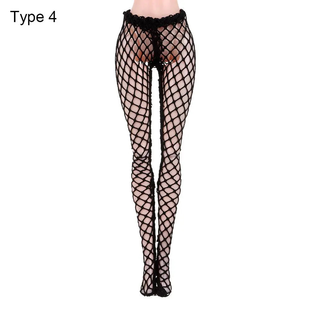 30cm Doll Silk Stockings – Mini Fishnet Tights for 1/6 Dolls, Elastic Leggings & Sock Accessory, Doll Girl Gift