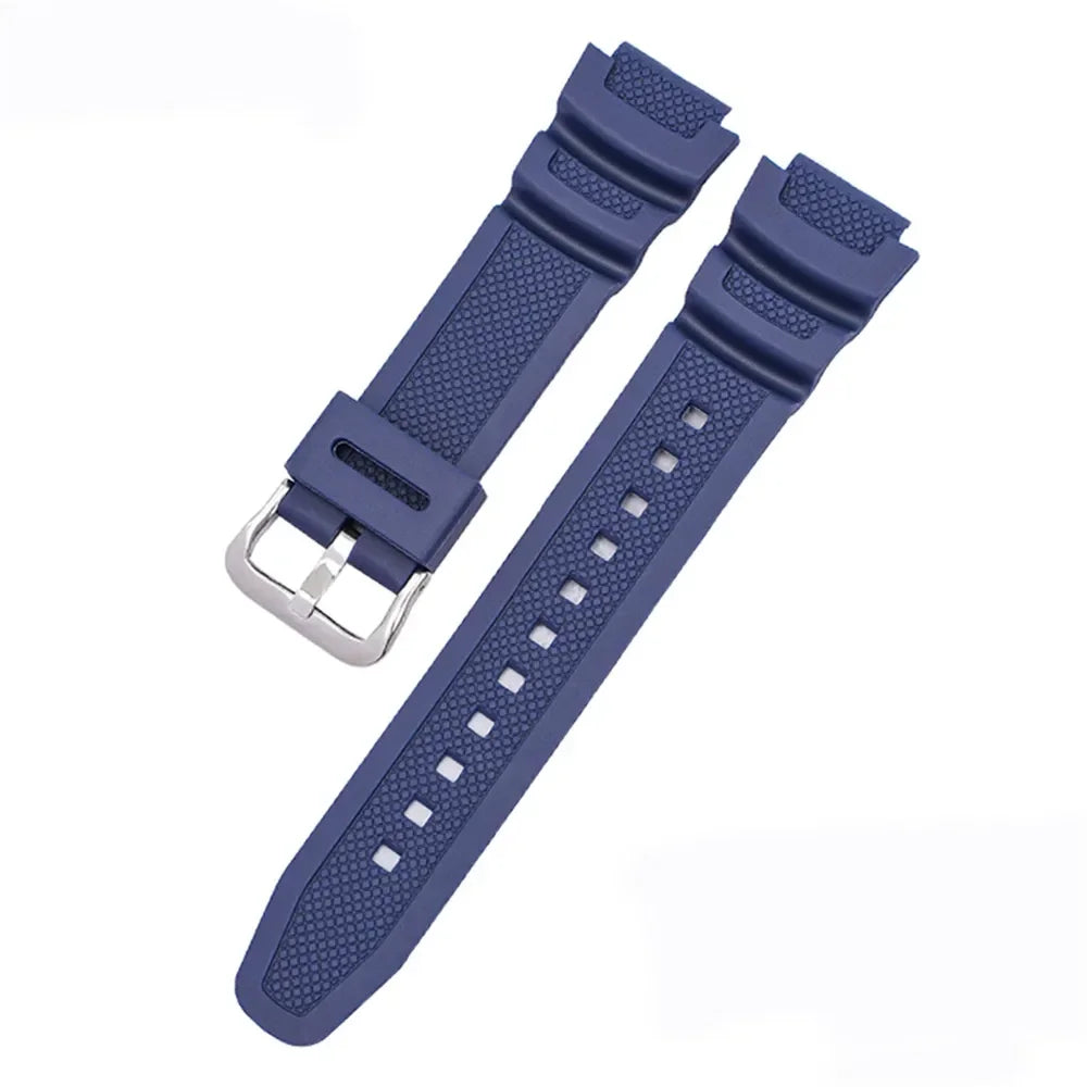 18mm Silicone Watch Strap for Casio G-Shock - Replacement Rubber Band for AE-1000W, AQ-S810W, SGW-400H, W-735H and Compatible Models