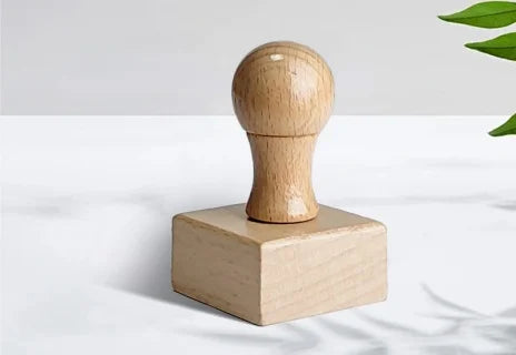 Custom Wooden Logo Stamp – Personalized Self-Inking Rubber Stamp for Wedding, Party, Packaging, Company Name & Address