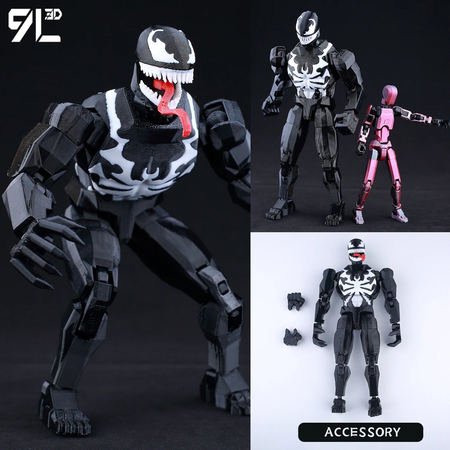 9L3D Superman & Batman Action Figures – Multi-Jointed Poseable LUCKY13 Titan13 Collectible Hero Toys