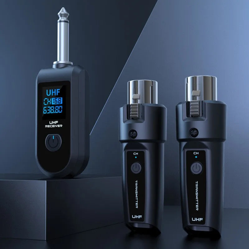 UHF Wireless Microphone Adapter β XLR Transmitter & Receiver for Dynamic Mics, Guitar, Audio Mixer & PA System