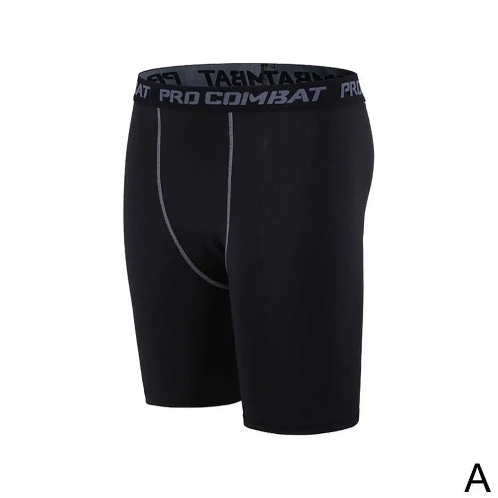 Men’s Compression Leggings — Quick-Dry Basketball, Running & Training Quarter-Length Sports Fitness Pants