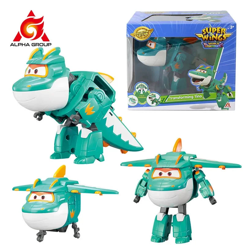 Super Wings 5-Inch Transforming Airplane Robot Figures – Jett, Dizzy & Donnie Deformation Action Toys for Kids Gift & Play