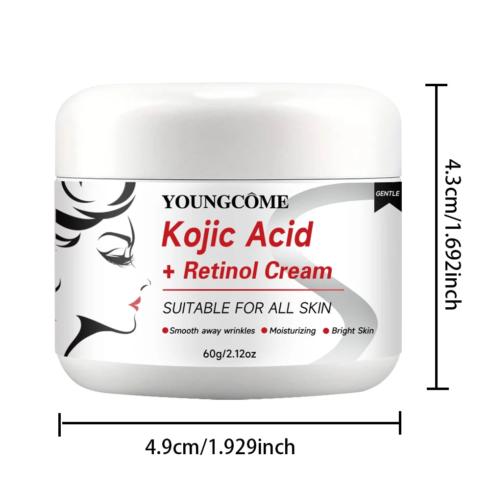 Kojic Acid & Retinol Anti-Aging Cream β Moisturizer for Wrinkle Removal, Skin Whitening and Brightening Face Care