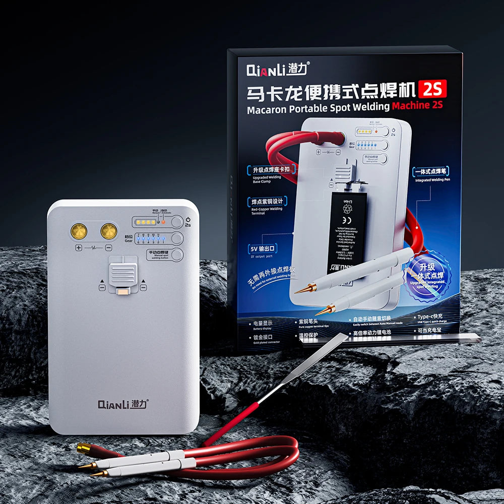 Macaron Portable Spot Welding Machine – Double Pulse Battery Welder for Mobile Phone & DIY Projects