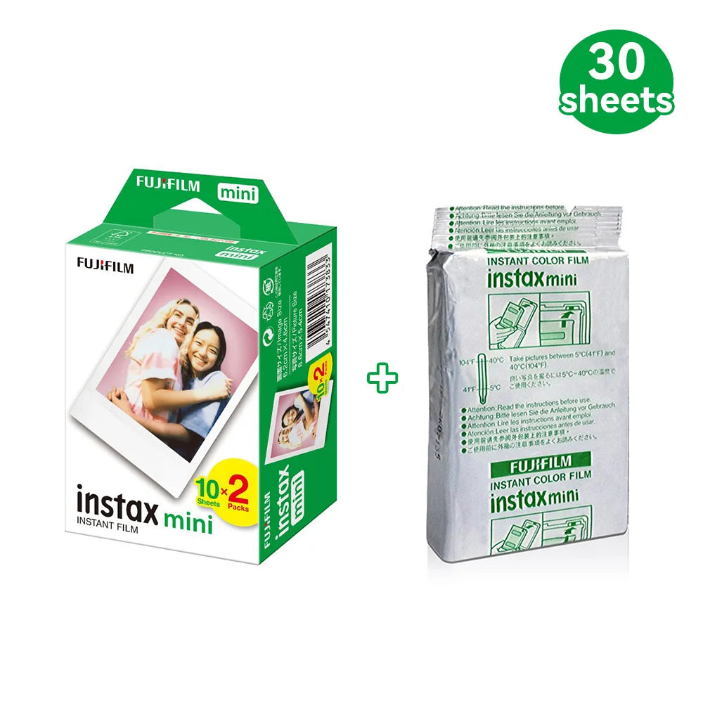 Fujifilm Instax Mini White Edge Film – 10/20 Sheets for Mini 11, 9, 8, 25, 50s Instant Cameras