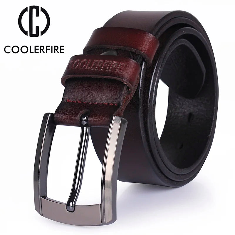 Men's High-Quality Genuine Leather Belt – Luxury Designer Cowskin Fashion Strap for Jeans & Cowboy Style