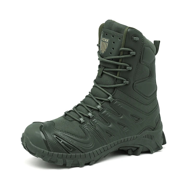 Special Forces Desert Combat Boots - Men's Tall Wear-Resistant Tactical, Waterproof Training & Outdoor Mountaineering Sports Boots