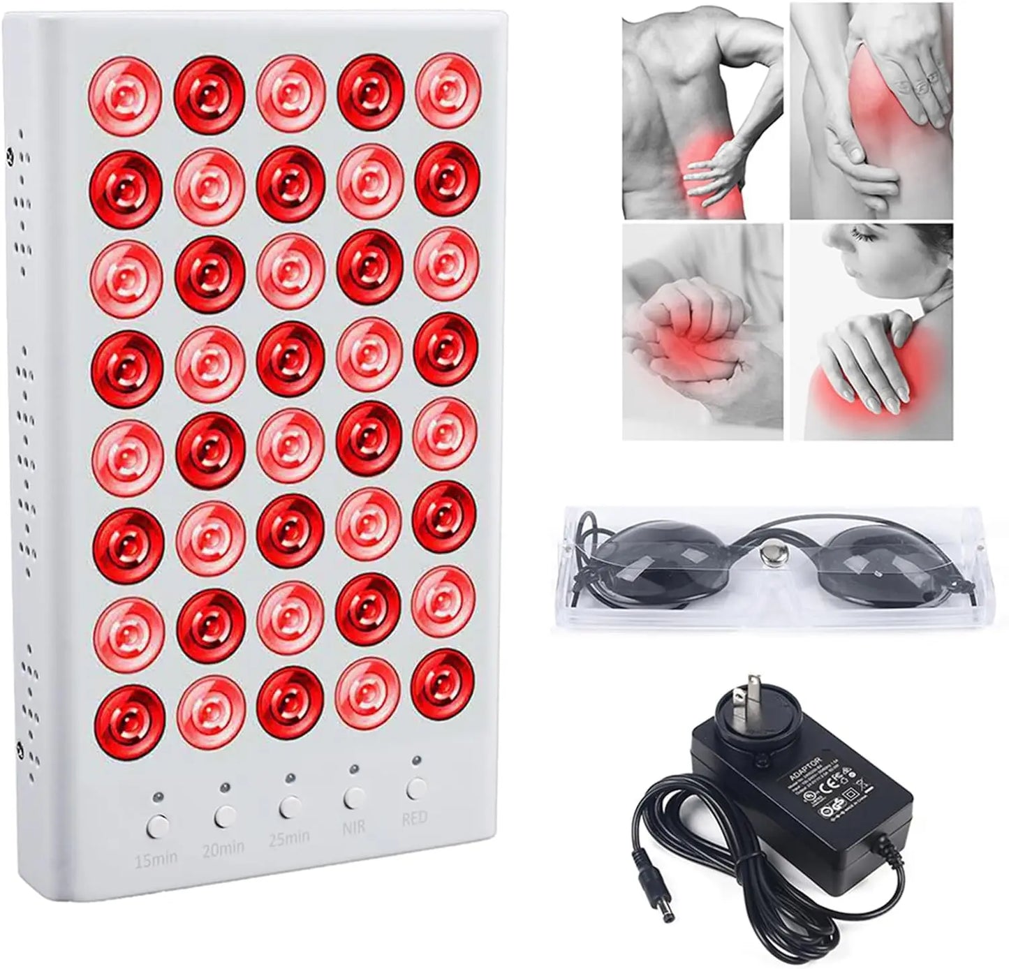 Red Light Therapy Device – 660nm & 850nm Near Infrared LED Panel for Pain Relief & Skin Health