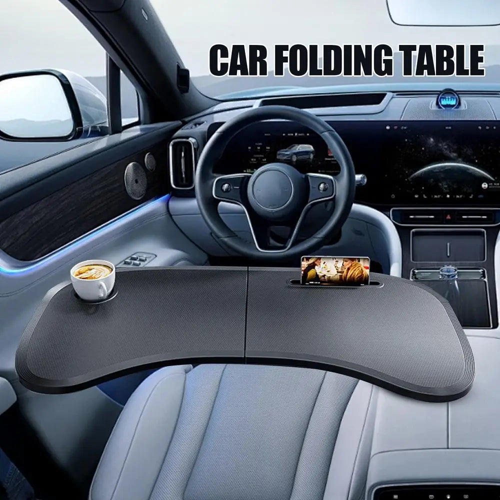 Foldable Portable Car Laptop Desk – Universal Multifunctional Folding Table Stand for Vehicle Organization