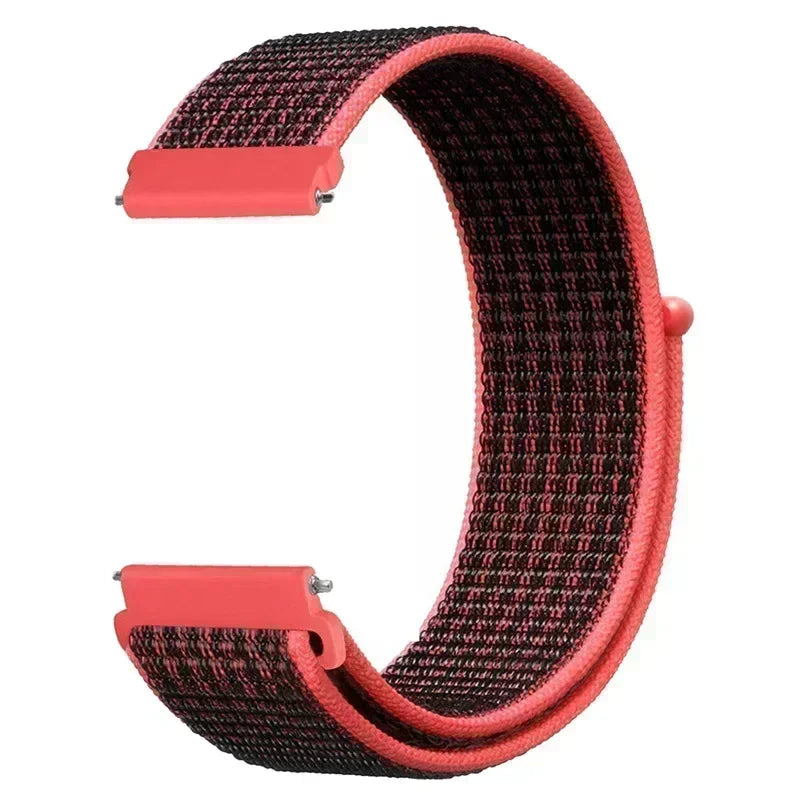 22mm Sport Nylon Loop Watch Band – Breathable Replacement Wristband for NORTH EDGE APACHE-46 Smartwatch, Durable Adjustable Strap