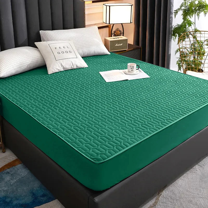 Waterproof Thick Quilted Mattress Cover β Latex Pad, Skin-Friendly Fitted Sheet Protector, 150/160/180x200cm