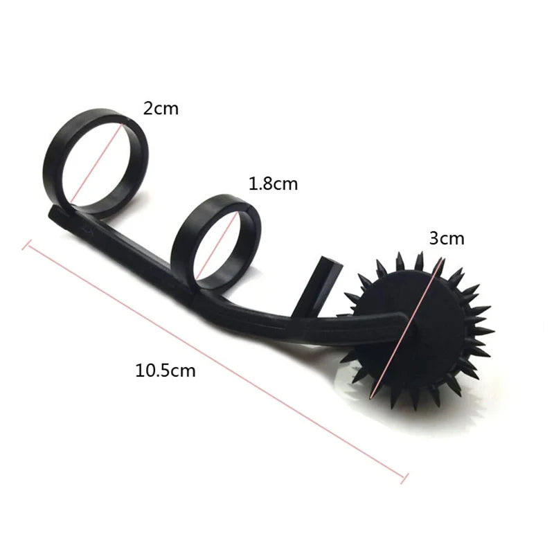 Stainless Steel Fetish Finger Needles Wheel — BDSM Wartenberg Pinwheel for Erotic Stimulation, Adult Sex Toy for Couples