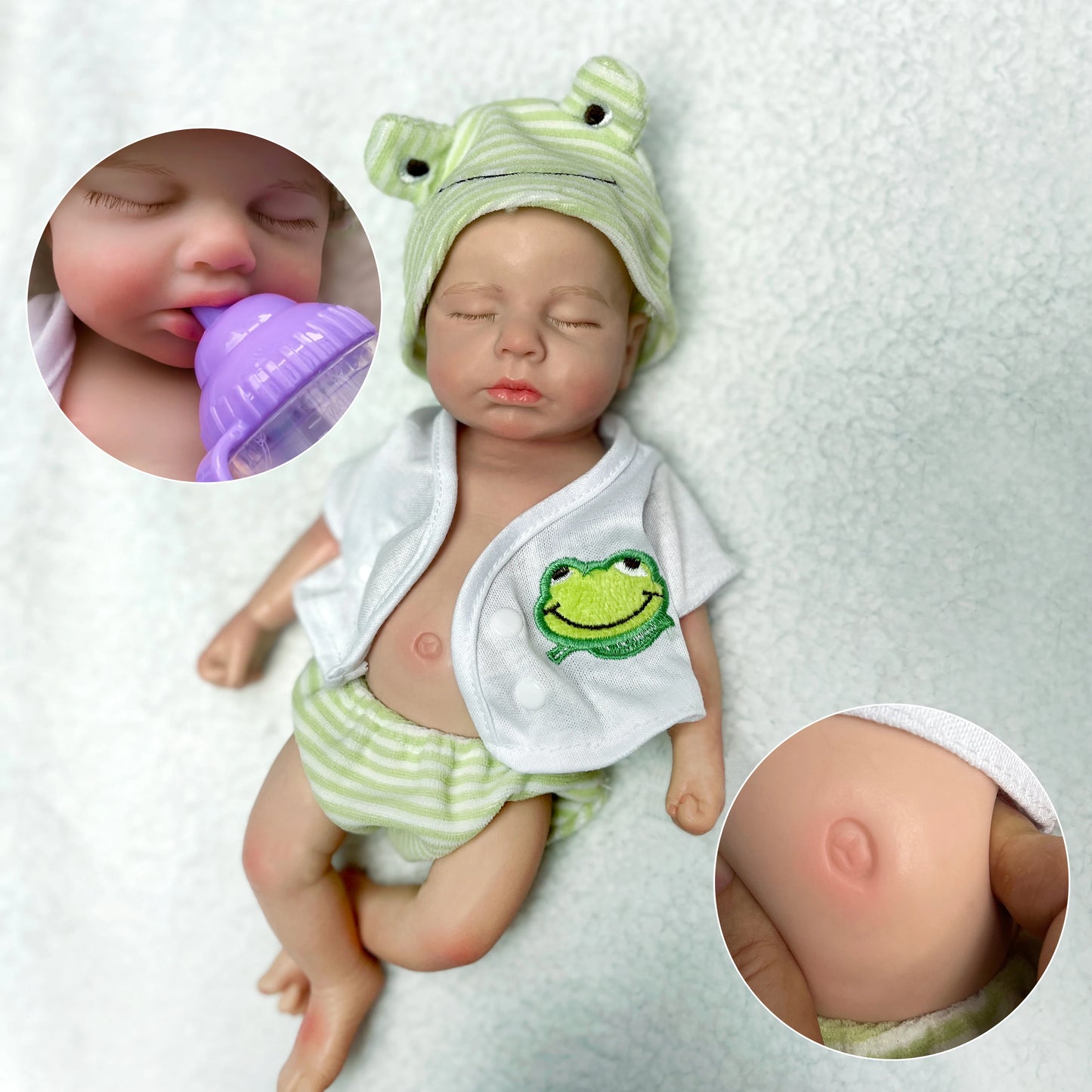 Loulou Reborn Baby Doll β Full Body Soft Silicone Boy or Girl with Openable Mouth