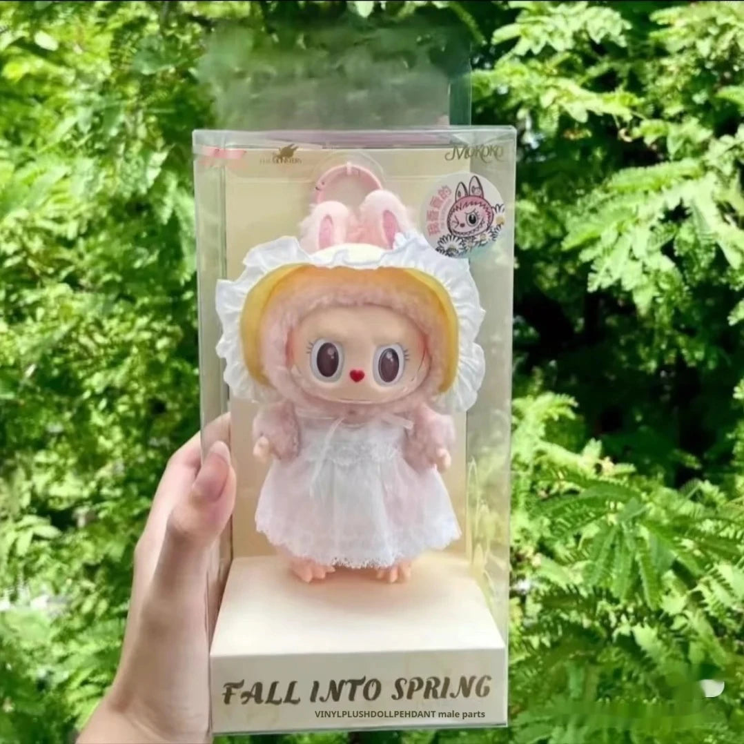Pink Labubu Mokoko Series Spring Flower Doll – 1:1 High-Quality Replica Sweetheart Edition | Kawaii Pendant Decoration Gift
