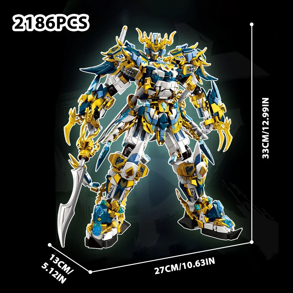 2000+PCS Warrior Robot Building Blocks β Monkey, Dragon, Tiger & Bird Mecha Action Figures for Adults