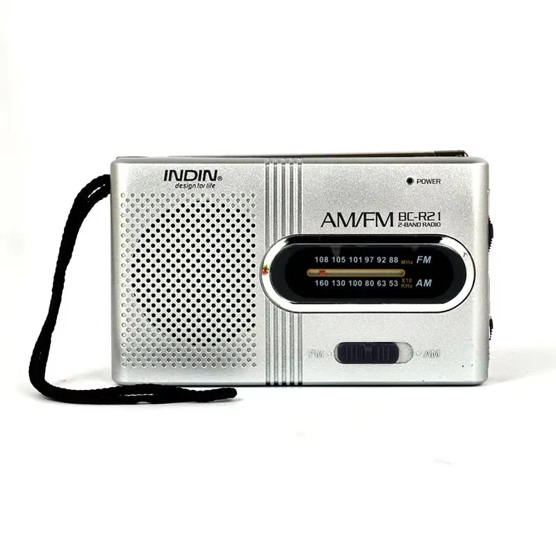 BC-R21/961/962 Mini Portable AM/FM Radio — Battery Operated with Best Reception, Long-Lasting Sound for Running, Walking & Home