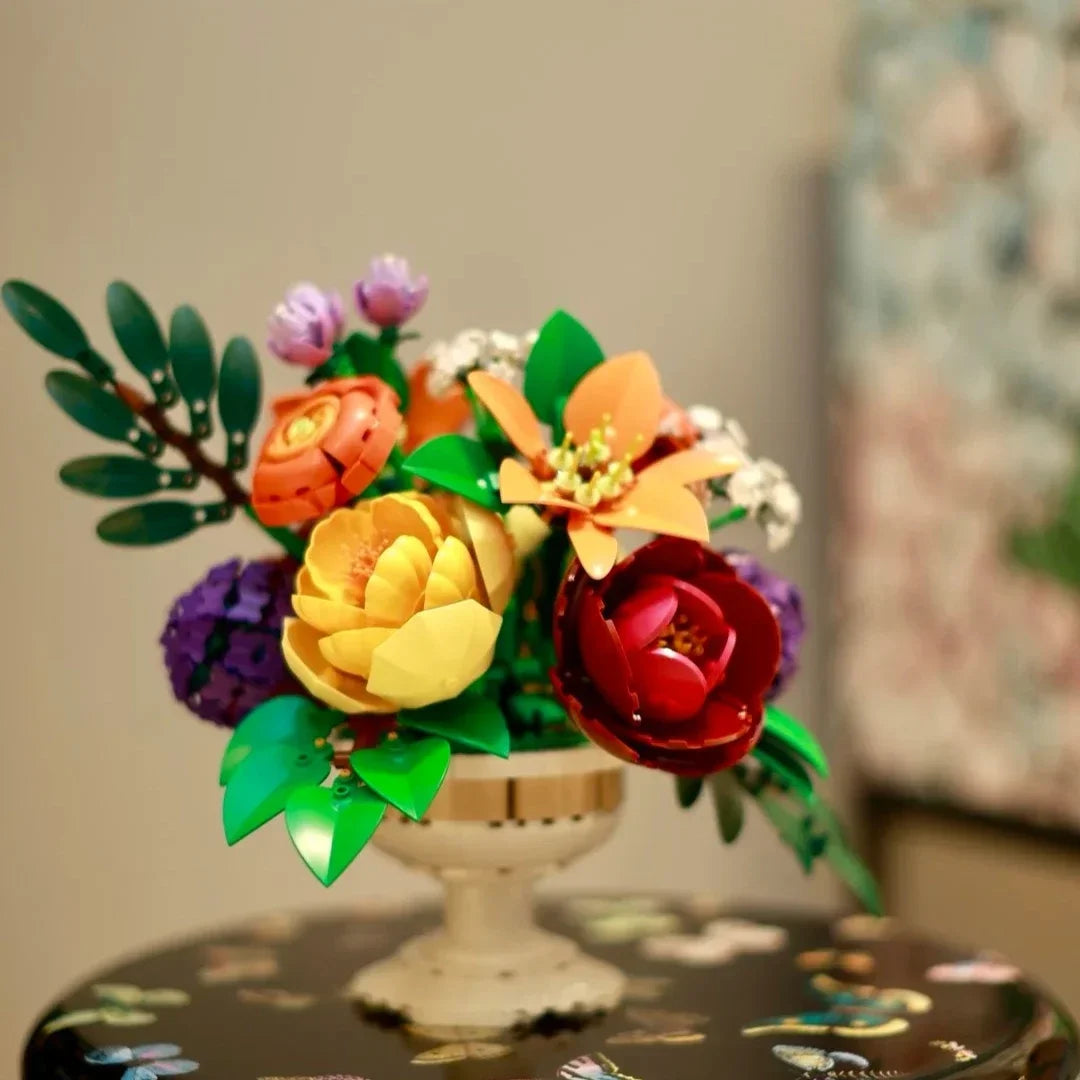 NEW 2025 Flower Bud Bouquet Building Block Set 10345 – Compatible with Lego, Perfect Christmas Gift