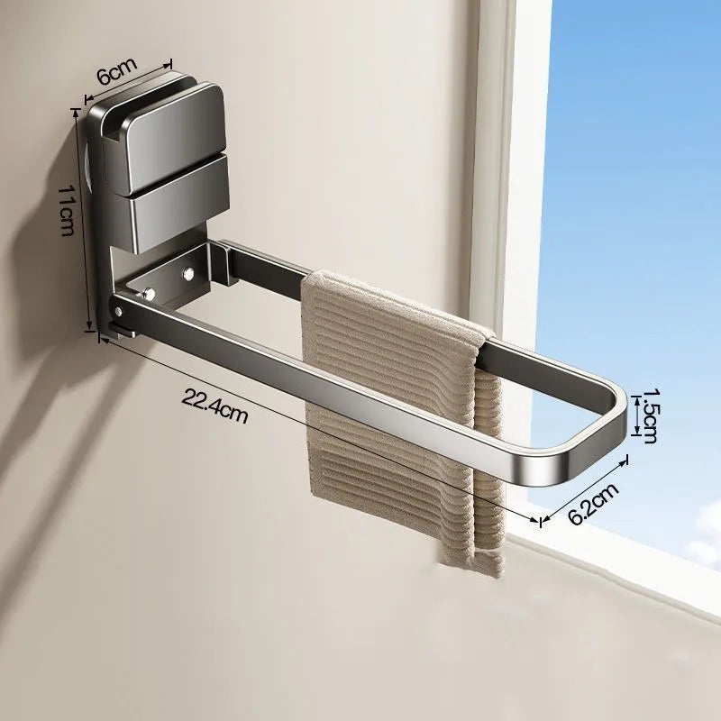 Detachable Towel Rack β Space-Saving, Compact, Moisture-Resistant Design with Easy Damage-Free Installation