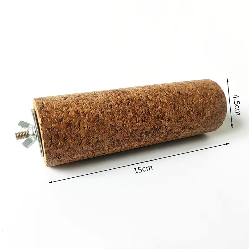 Natural Wood Bird Perch - Soft Raw Wood Branch Stand & Chew Toy for Parrots, Squirrels, Hamsters & Small Pets