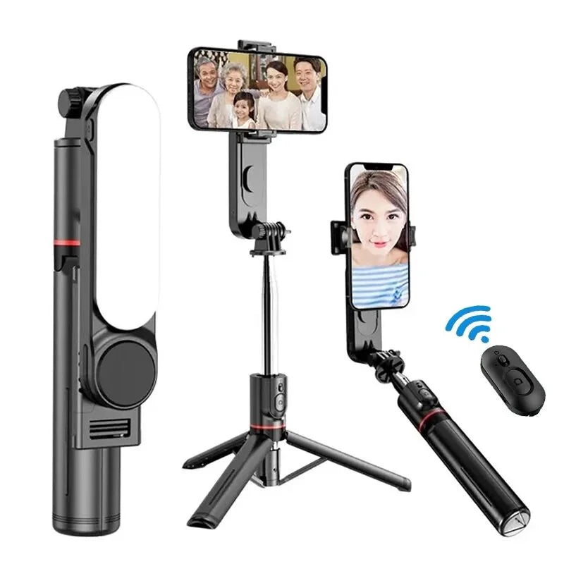 FANGTUOSI 2025 L15 Wireless Selfie Stick Tripod – Foldable Monopod with LED Light for Smartphones, TikTok & Live Shooting