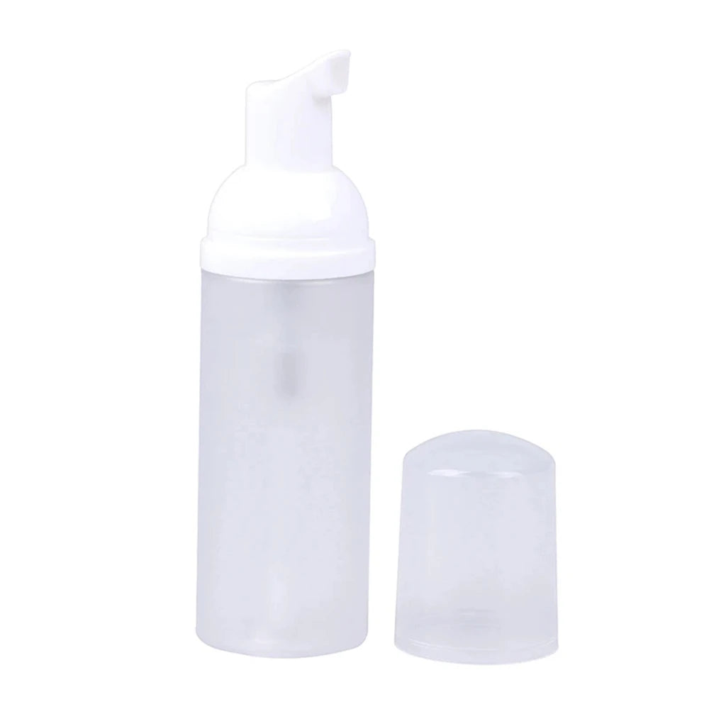 60ml Small Foam Dispenser Pump Bottle - Refillable Plastic Soap Container for Travel, Cleaning & Cosmetics Packaging