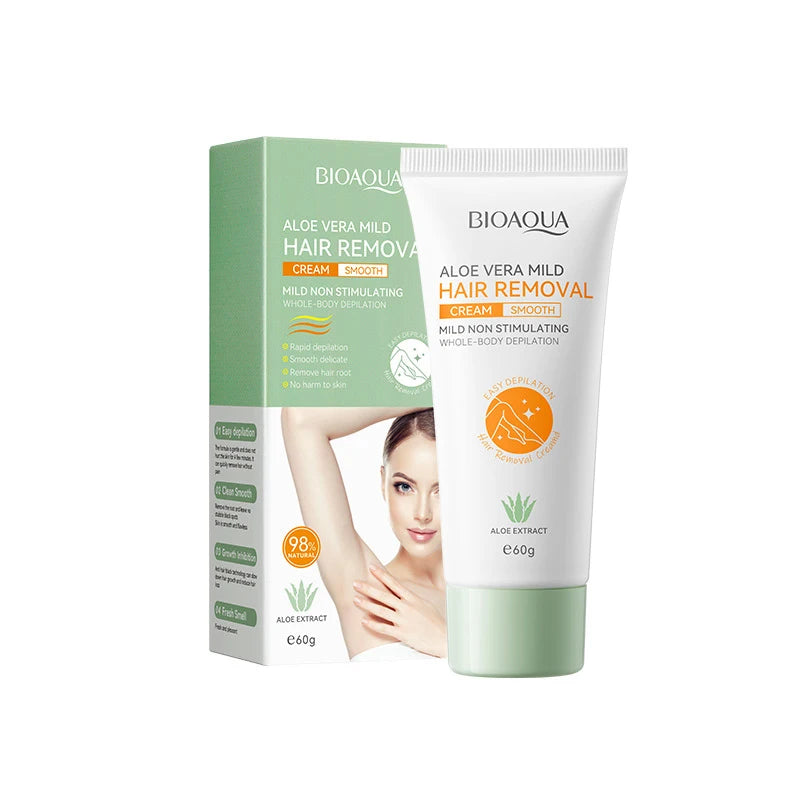 Permanent Hair Removal Cream — Painless Body & Intimate Area Epilator with Growth Inhibitor for Men & Women