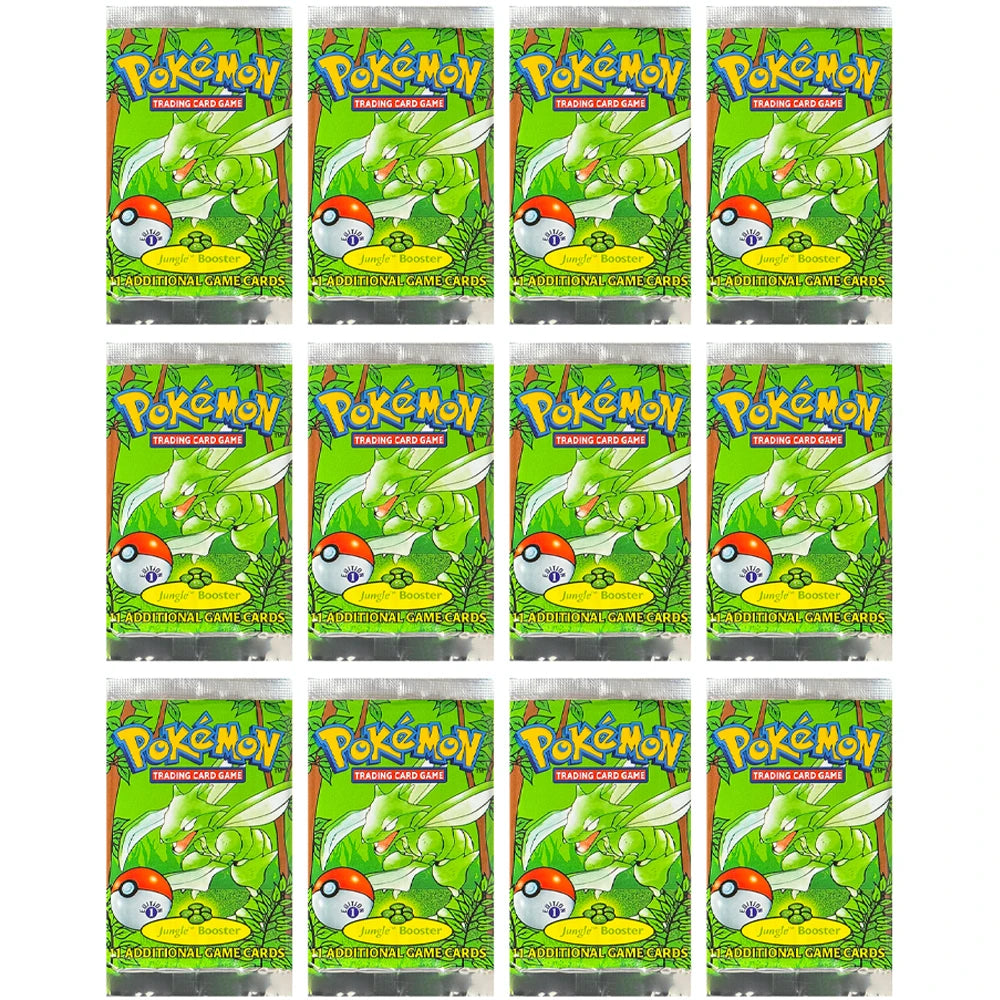 Pokémon Booster Packs Base Fossil Jungle - 11 Cards Per Pack & 36 Pack Booster Box Proxy Game Cards Collection