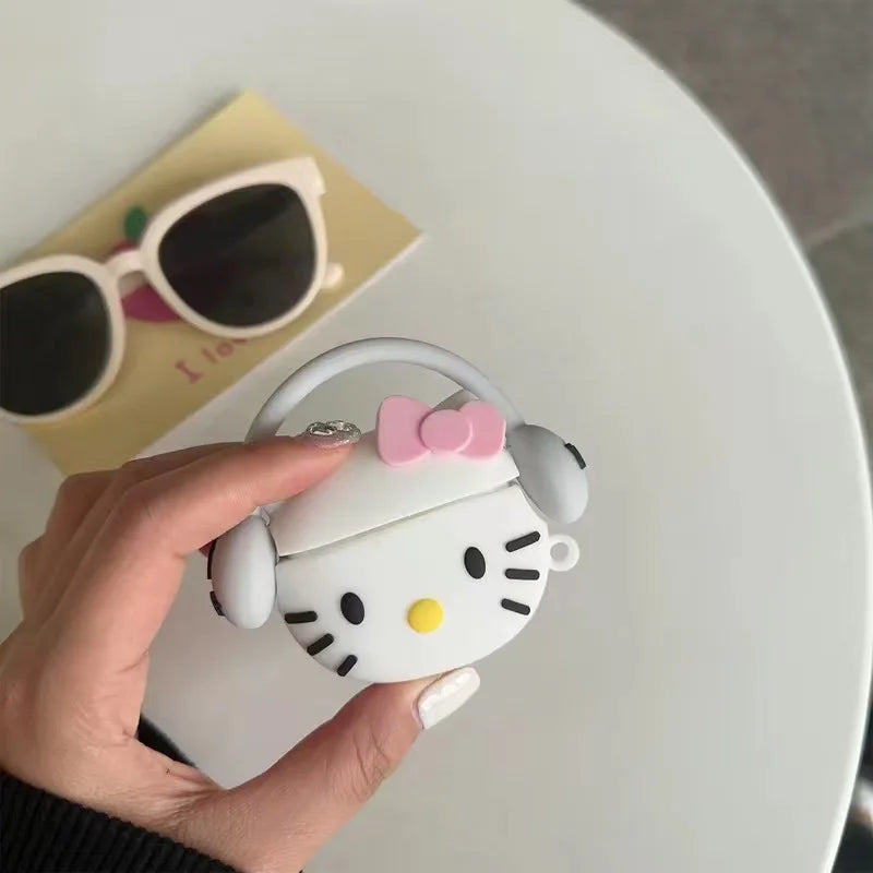 3D Cartoon Silicone Case for AirPods 4 (2024) & AirPods Pro 2/3 β Protective Earphone Charging Cover with Hook