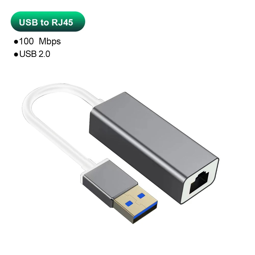 USB Type-C Ethernet Adapter β 1000Mbps USB 3.0 RJ45 Network Card for MacBook, PC & Android