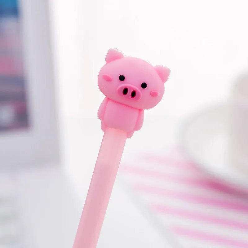 Cute Pink Pig Gel Pen – Kawaii Retractable Pen for School, Office, and Student Gifts