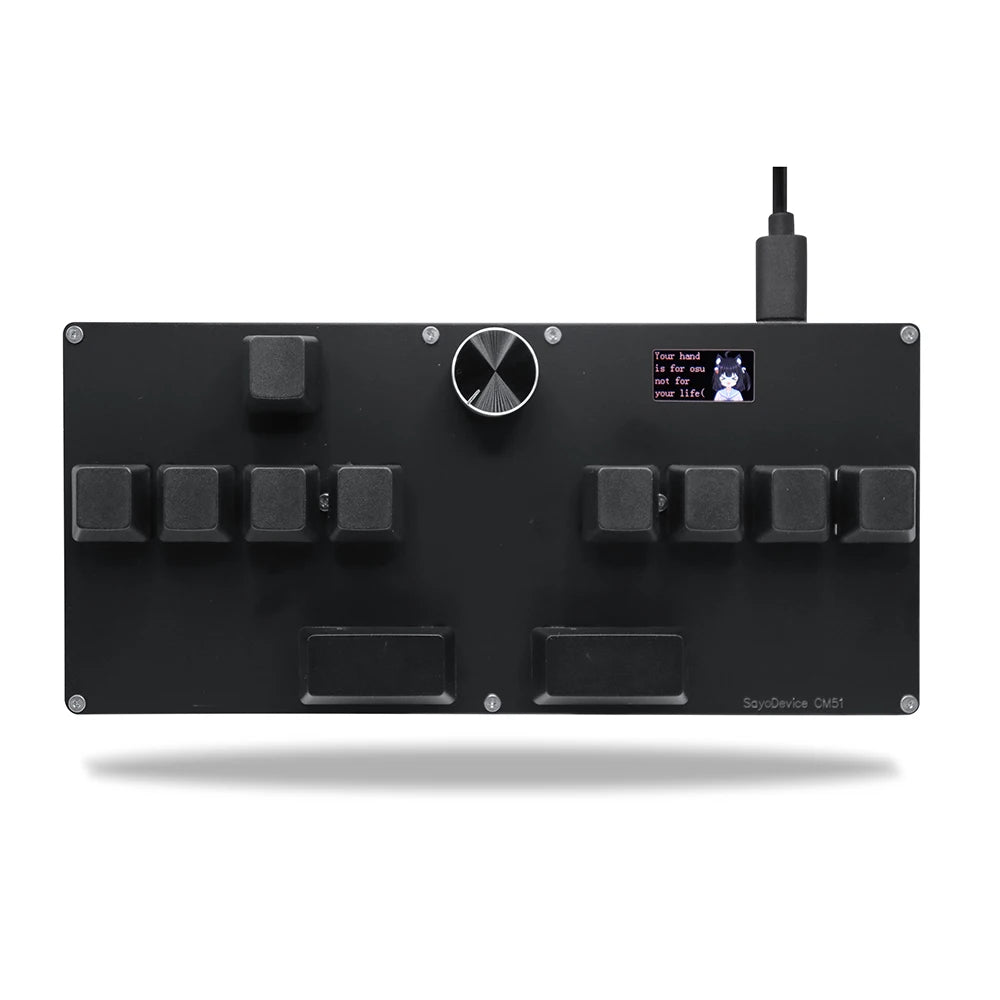 CM51 SayoDevice Rapid Trigger Gaming Keypad with Knob & Screen – Magnetic Switch Macro Keyboard for OSU, DJMAX & Shortcuts