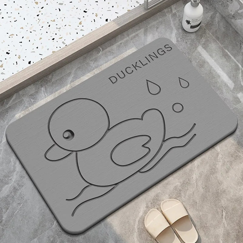 Diatom Mud Bathroom Floor Mat β Dirt-Resistant, Water-Absorbing, Non-Slip & Wear-Resistant for Bathtub & Sink
