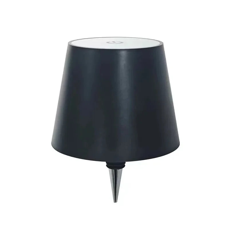 USB Rechargeable Bottle Table Lamp – Touch Control 3-Color Stepless Dimming Night Light for Desk & Bar