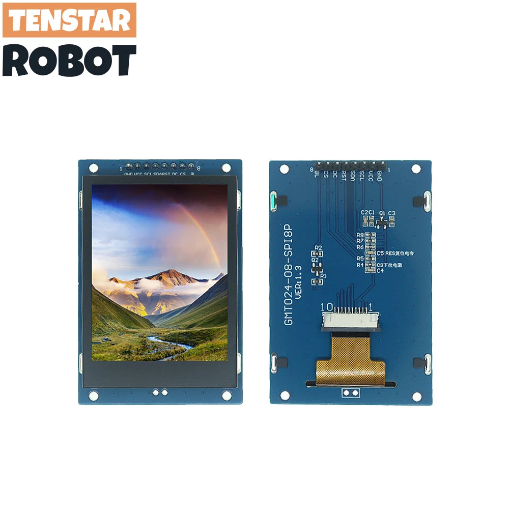 TENSTAR ROBO SPI TFT LCD Display Module β 2.4/2.8/3.5 Inch 240x320 & 320x480, 5V/3.3V PCB Adapter, ST7789V/ST7796S