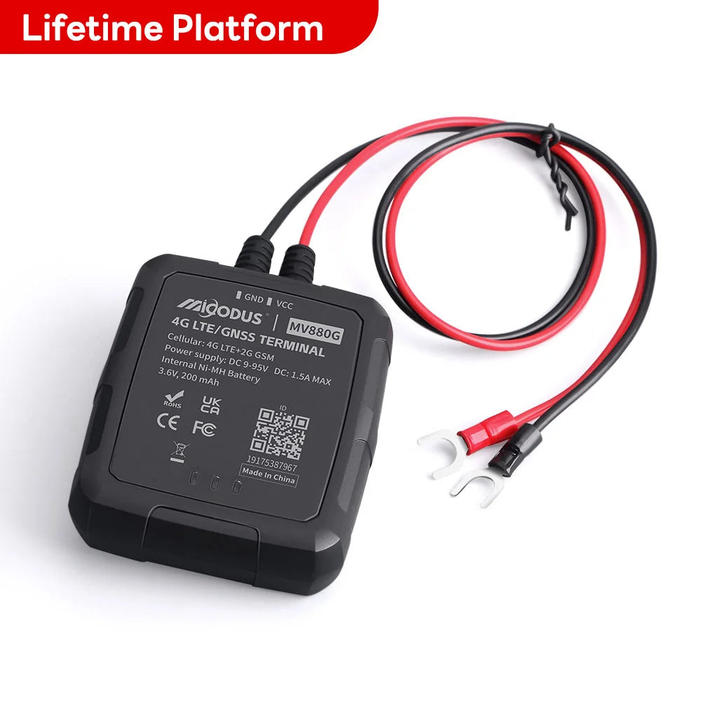MiCODUS MV880G 4G GPS Tracker - IP67 Waterproof Plug & Play Real-Time Vehicle & Motorcycle Anti-Theft Tracking Device
