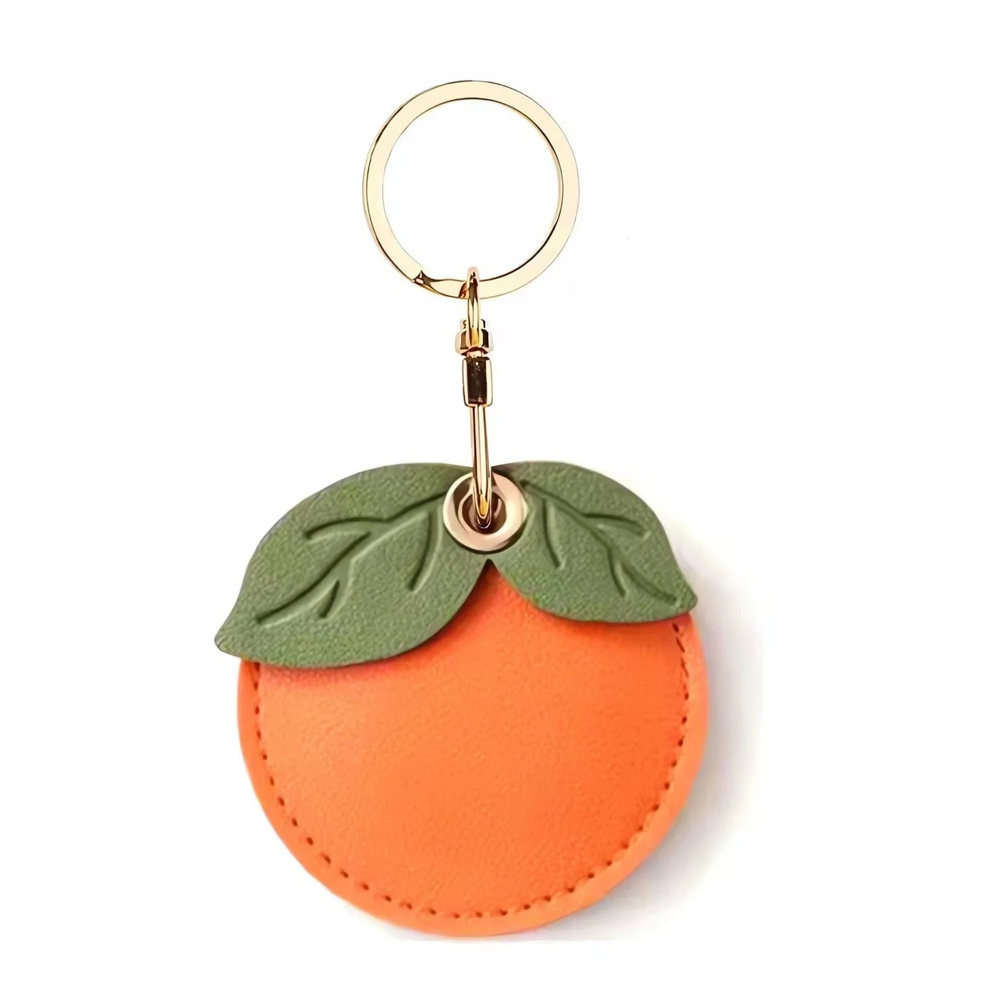 Leather Keychain Case for Apple AirTag – Cute Protective Anti-Scratch GPS Tracker Cover