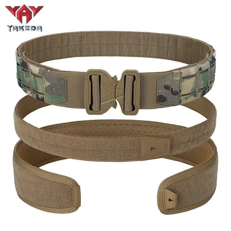 YAKEDA Battle Molle Riggers Belt β Heavy-Duty 3-in-1 Tactical Duty Belt with Anti-Slip Pad & Inner Belt