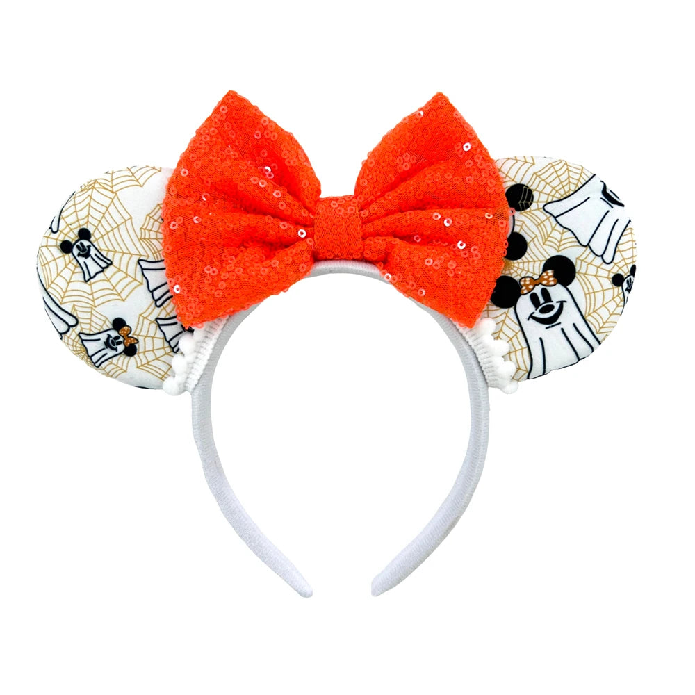 Mickey Mouse Ears Headband with Bow β Sequin Candy Cosplay Costume Party Accessory for Girls & Women, Christmas Gift