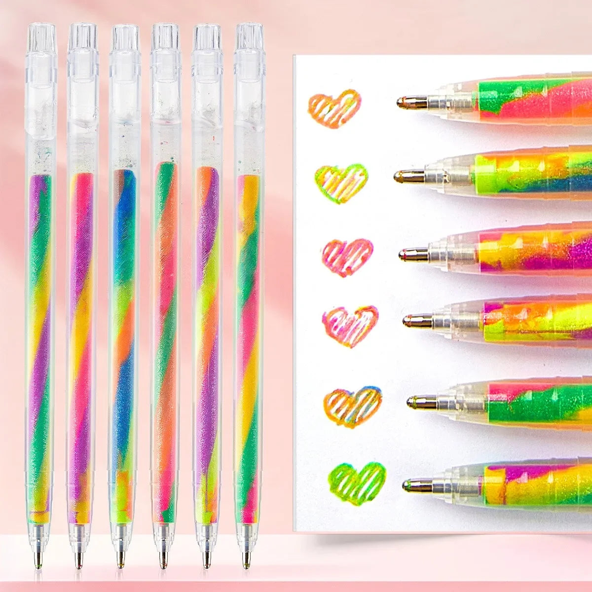 6/12/18-Piece Glitter Gel Highlighter Pen Set - 1.2mm Vibrant Color Pens for Journals, DIY Crafts and Greeting Cards