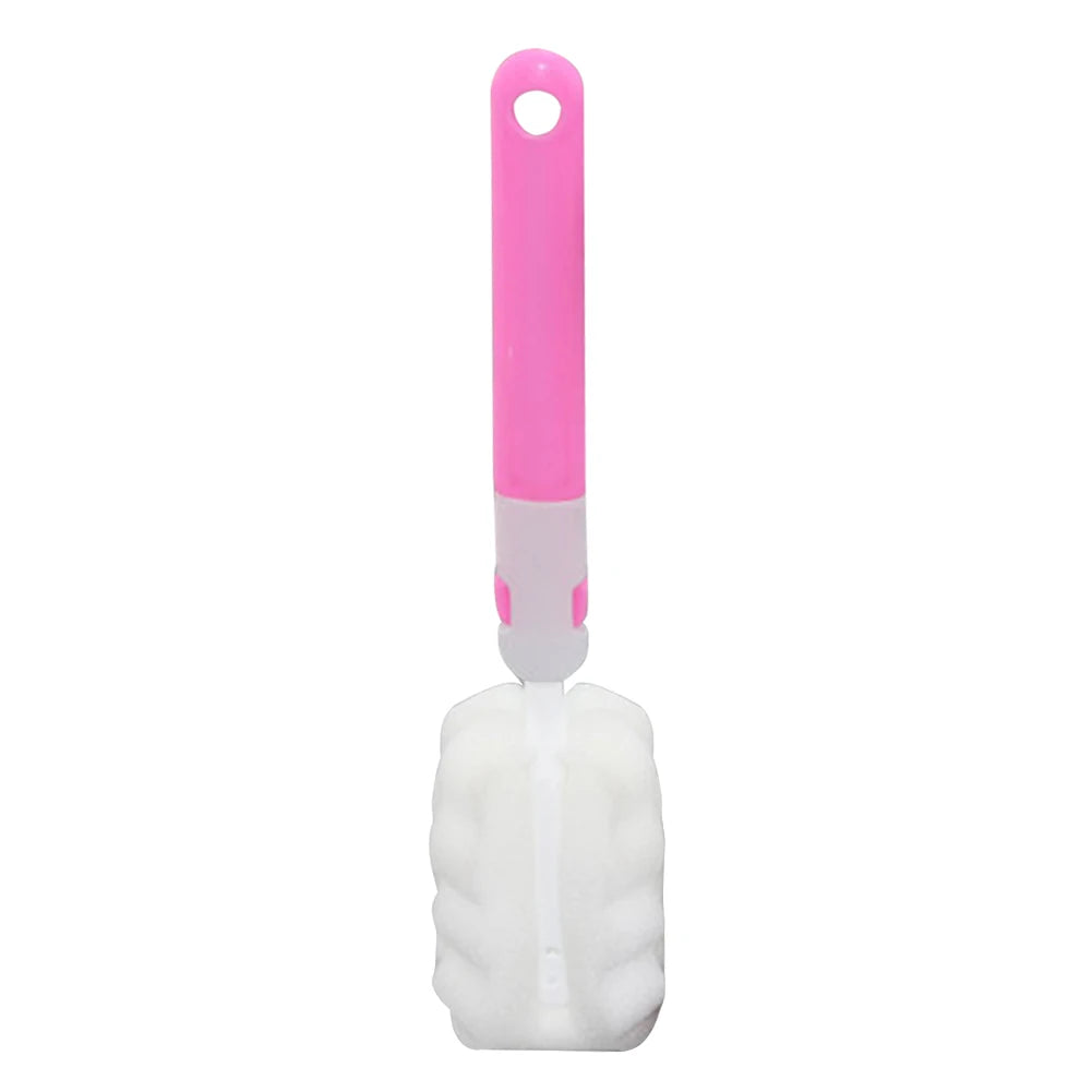 20/30cm Long Handle Bottle Cleaning Brush – Soft Sponge Cleaner for Water Bottles, Glass Cups & Vacuum Flasks Washing Tool