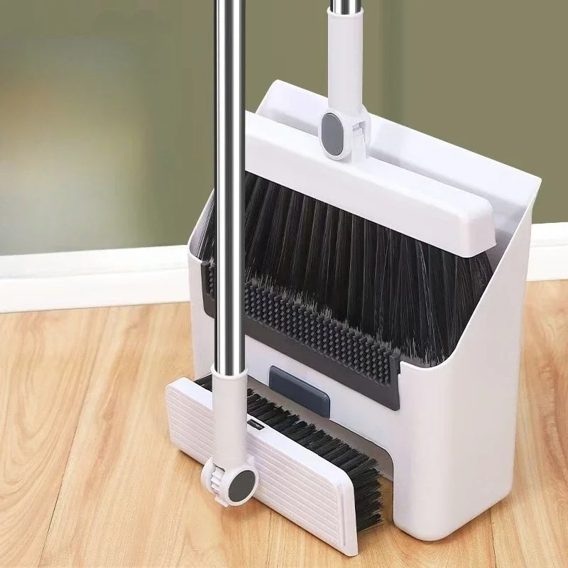 3-in-1 Broom & Shovel Set β Durable Foldable Soft Bristle Brush, Non-Stick Cleaning Tool for Home & Outdoor Use