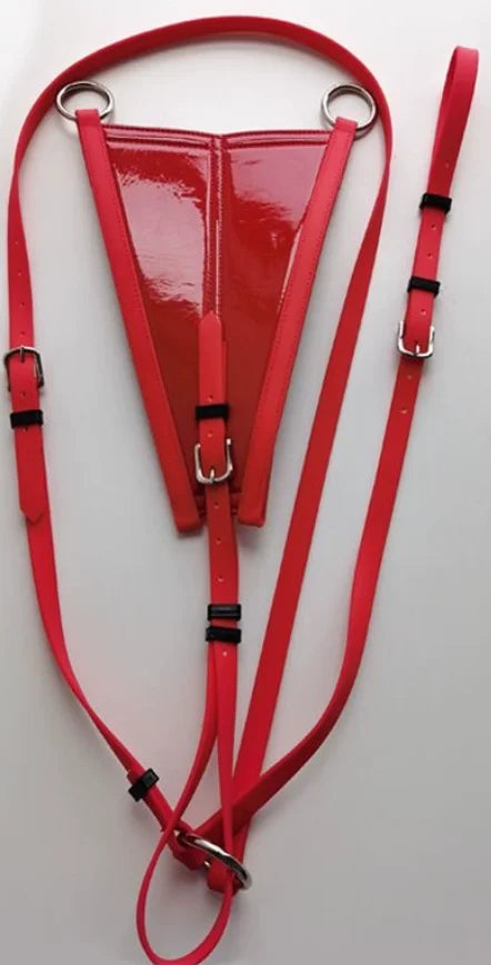 Bow Leather Horse Chest Strap - PVC Equestrian Riding Tack for Long-Distance Riding
