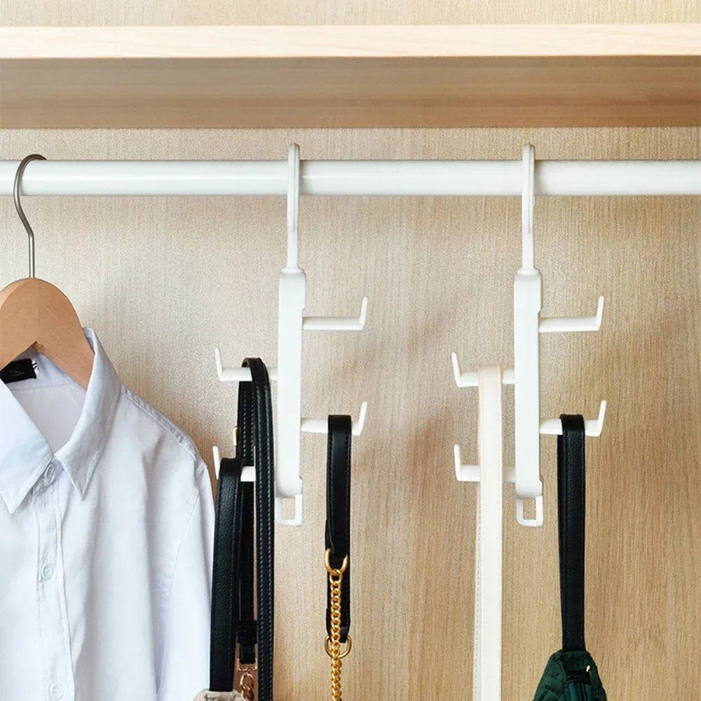 Multifunctional Wardrobe Bag & Clothes Rack β Traceless Hanging Hook for Hats, Bags, and Doors, No Drilling Needed