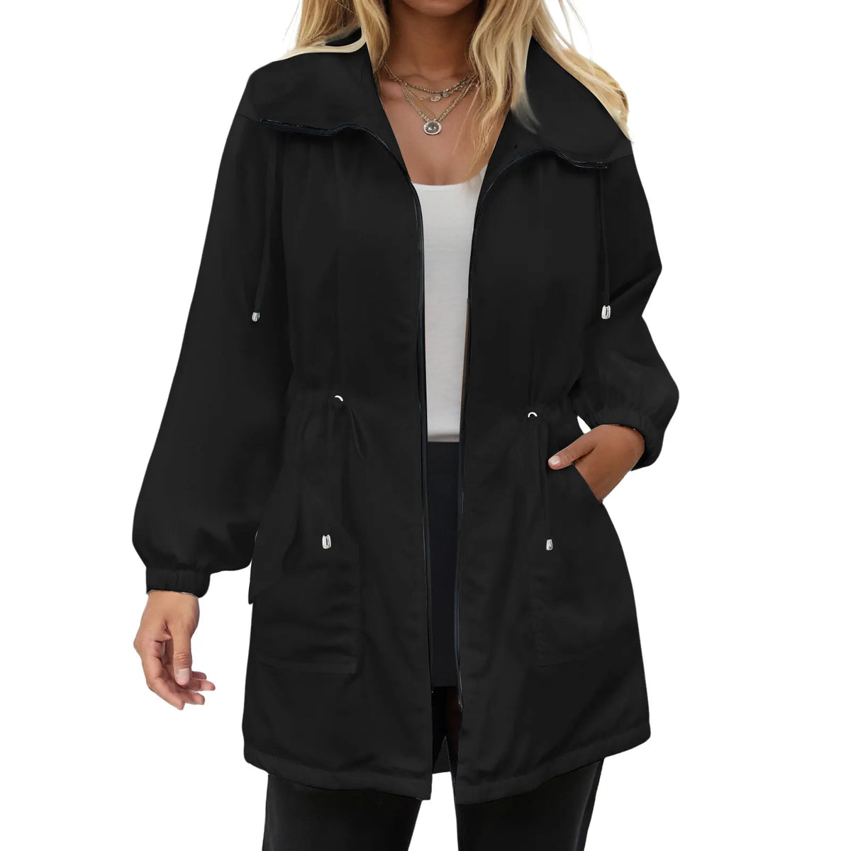 Women’s Softshell Jacket - Lightweight Hooded Windbreaker Raincoat for Outdoor Wear