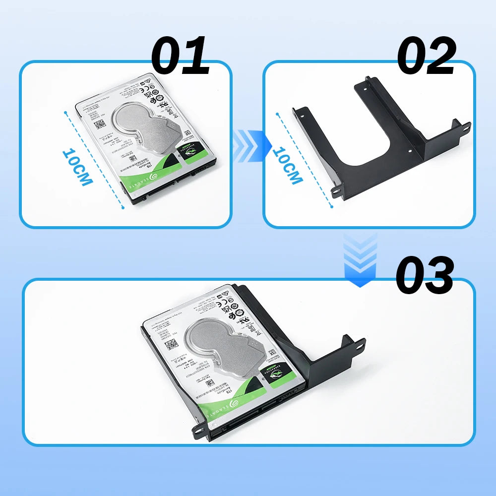 New ABS 2.5-Inch HDD/SSD Bracket with Screws for PS2 Fat – Fits SCPH-30000 & SCPH-50000 Consoles