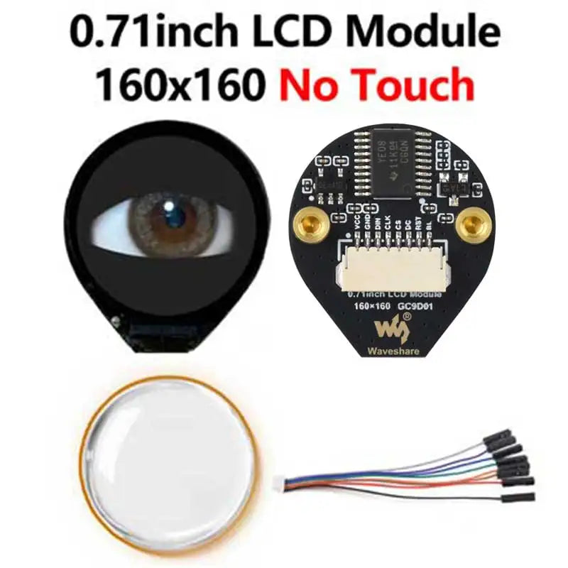 Waveshare 0.71-Inch Round LCD Display Module - 160×160 SPI 65K Color Screen for Arduino, Raspberry Pi, ESP32, Pico & STM32