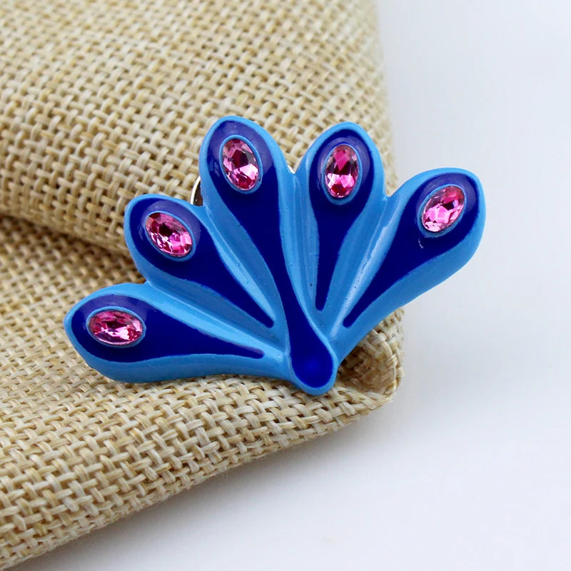 Cute Blue Peacock Enamel Pin - Cartoon Metal Lapel Brooch Jewelry for Men and Women