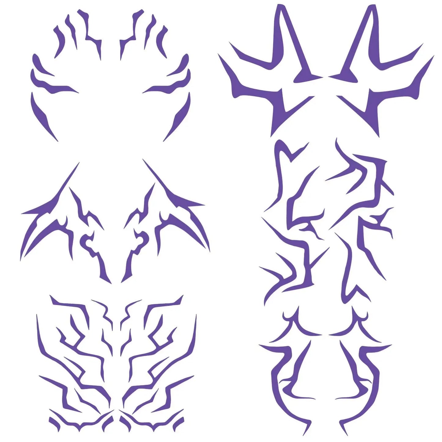 UV Glow Kpop Demon Hunters Temporary Tattoos — Rumi & Jinu Fluorescent Face & Body Art, Blacklight Party Cosplay Stickers for Fans