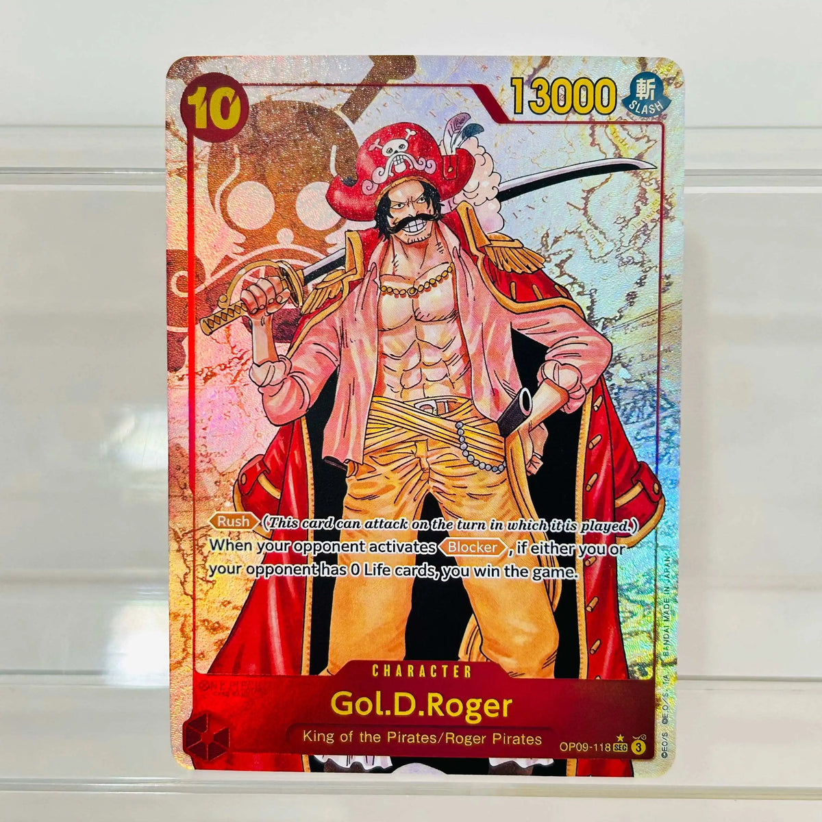 One Piece Monkey D. Luffy ST10-006 SR Card - English Holographic Textured Anime Collectible Trading Card